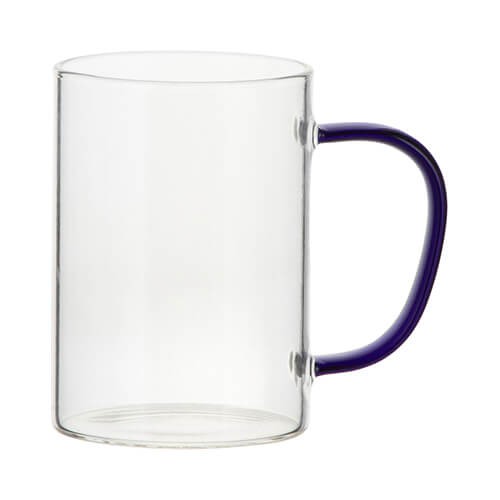 Taza De Vidrio Con Asa De Color 12Oz/360Ml