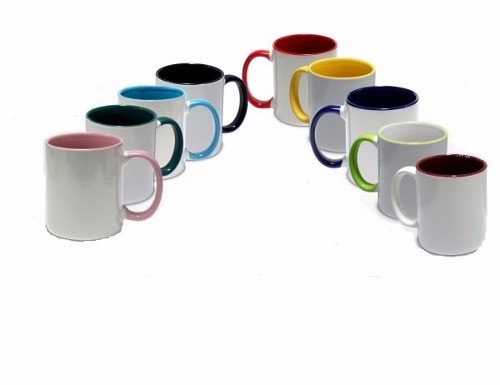 Taza Con Interior Y Asa De Color
