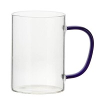 Taza De Vidrio Con Asa De Color 12Oz/360Ml