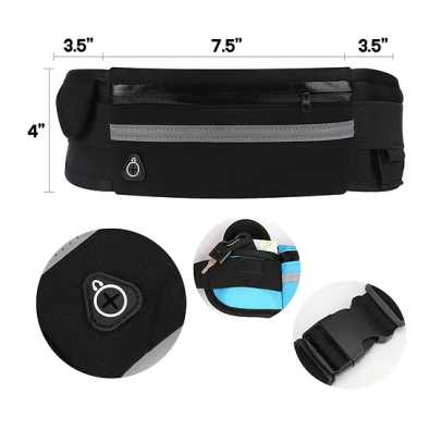 Cangurera Deportiva De Neoprene Con Franja Reflectiva