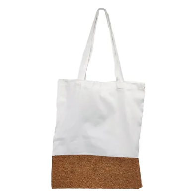 Bolsa Tote 100% Poliester Con Base De Corcho