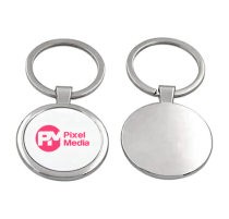 Llavero Sublimable Metal Crom Redondo