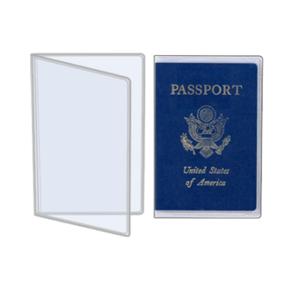 PORTA PASAPORTE TRANSPARENTE